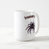 Spooky Spider - Benutzerdefinierter Text Kaffeetasse (VorderseiteRechts)