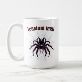 Spooky Spider - Benutzerdefinierter Text Kaffeetasse