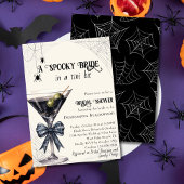 Spooky Spider Bow Martini Halloween Brautparty Einladung