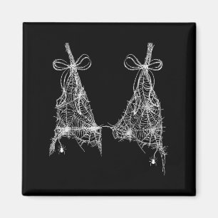 Spooky Spider Bra Halloween Grafik für Frauen Mädc Magnet