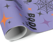 Spooky Spider, Cobweb Geschenk Wrapping Papier Boo Geschenkpapier (Rolleneckpunkt)