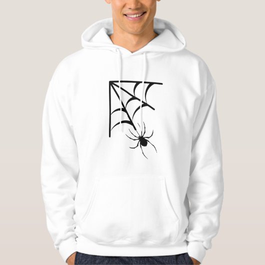 Spooky Spider Cobweb Halloween Hoodie (Vorderseite)