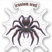 Spooky Spider - Custom Text & Cut Vinyl Sticker (Vorderseite)