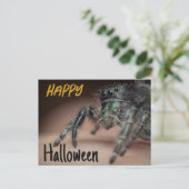Spooky Spider Halloween Gruß Postkarte (Stehend Vorderseite)