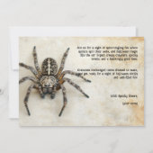 Spooky Spider Halloween-Party! Einladung (Rückseite)