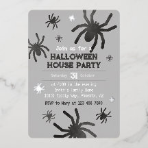 Spooky Spider Happy Halloween Party Einladung