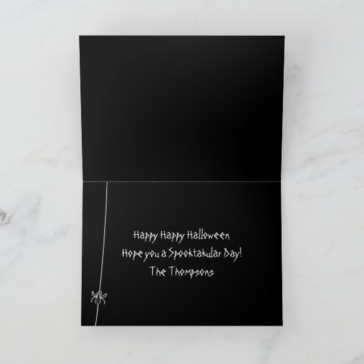 Spooky Spider im Spider Web Karte (Innenseite)