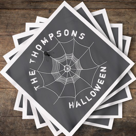 Spooky Spider im Spider Web Napkins Serviette