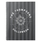 Spooky Spider im Spider Web Notizblock (Vorderseite)