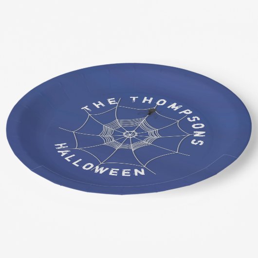 Spooky Spider im Spider Web Pappteller (Schrägansicht)