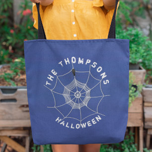Spooky Spider im Spider Web Personalisiert Tasche