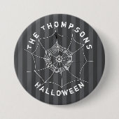 Spooky Spider in Spider Web Button (Vorderseite)