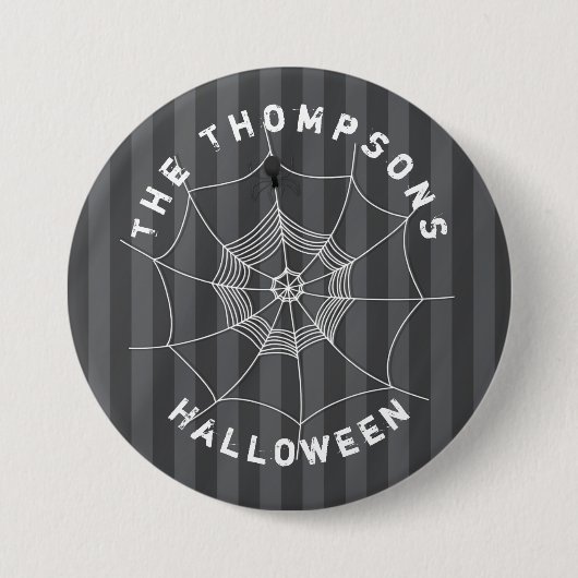 Spooky Spider in Spider Web Button (Vorderseite)