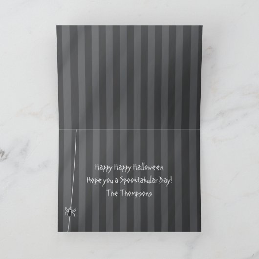 Spooky Spider in Spider Web Card Karte (Innenseite)