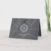 Spooky Spider in Spider Web Card Karte (Vorderseite)