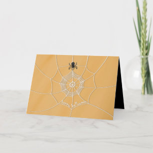 Spooky Spider in Spider Web Card Karte
