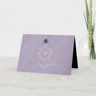 Spooky Spider in Spider Web Card Karte