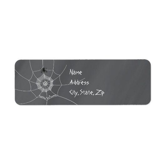 Spooky Spider in Spider Web Label (Vorne)