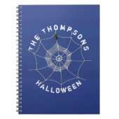 Spooky Spider in Spider Web Notebook Notizblock (Vorderseite)