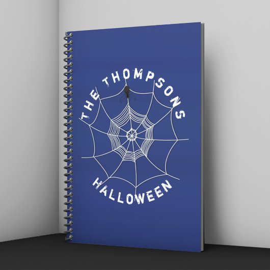 Spooky Spider in Spider Web Notebook Notizblock