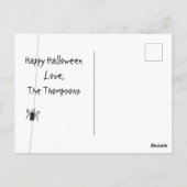 Spooky Spider in Spider Web Postcard Postkarte (Rückseite)