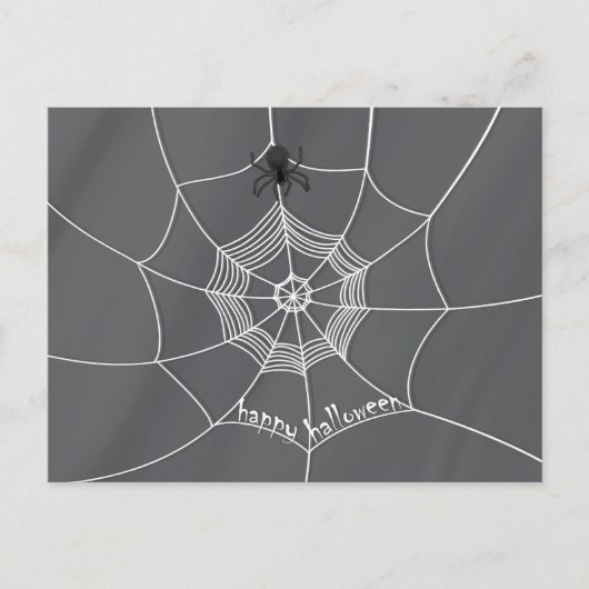 Spooky Spider in Spider Web Postcard Postkarte (Vorderseite)