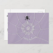 Spooky Spider in Spider Web Postcard Postkarte (Vorne/Hinten)