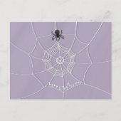 Spooky Spider in Spider Web Postcard Postkarte (Vorderseite)