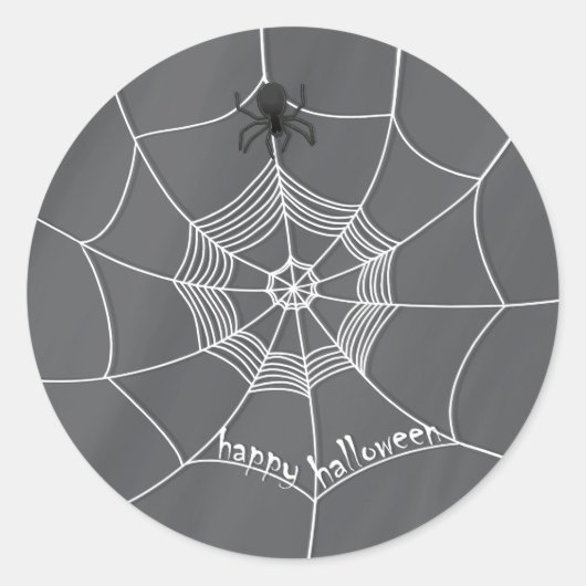 Spooky Spider spinnen glückliches Halloween-Web Runder Aufkleber (Vorderseite)