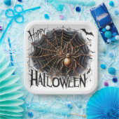 Spooky Spider Web Halloween Papierplatte Pappteller (Party)