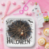 Spooky Spider Web Halloween Papierplatte Pappteller (Party)