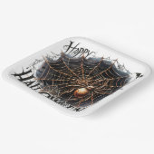 Spooky Spider Web Halloween Papierplatte Pappteller (Gewinkelt)