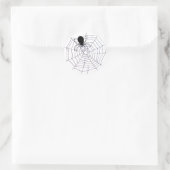 Spooky Spider Web Runder Aufkleber (Tasche)