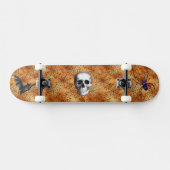 Spooky Spider Web, Spider, Bat und Skull Skateboard (Horizontal)