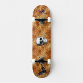 Spooky Spider Web, Spider, Bat und Skull Skateboard (Vorderseite)