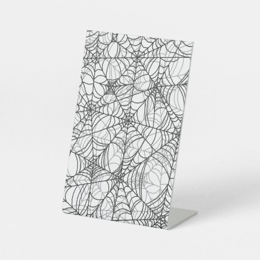 Spooky Spider Webmuster - Halloween-Geschenke Sockelschild (Vorderseite)