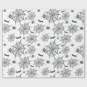 Spooky Spiders Halloween Wrapping Paper Geschenkpapier (Flach)