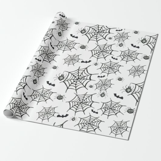 Spooky Spiders Halloween Wrapping Paper Geschenkpapier (Ungerollt)