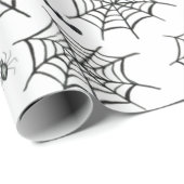 Spooky Spiders Halloween Wrapping Paper Geschenkpapier (Rolleneckpunkt)