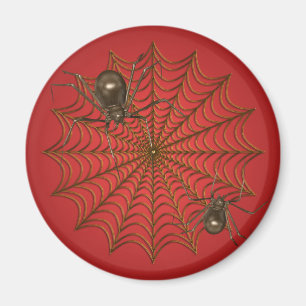 Spooky Spiders im Web Magnet