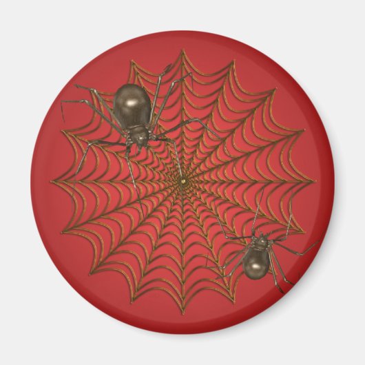 Spooky Spiders im Web Magnet (Vorne)