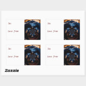 Spooky Spiders Web Custom Rechteckiger Aufkleber (Blatt)