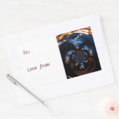 Spooky Spiders Web Custom Rechteckiger Aufkleber (Umschlag)