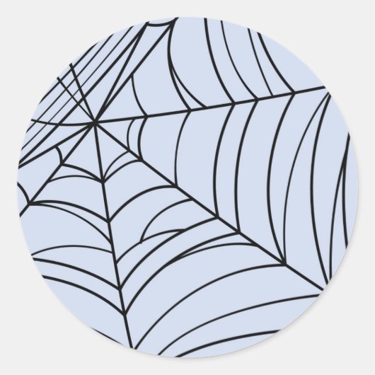 Spooky Spiderwebes Creepy Halloween-Party Runder Aufkleber (Vorderseite)