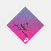 Spooky Spiegelei Glitzer Halloween Geburtstag Serviette (Ecke)