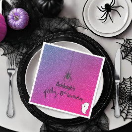 Spooky Spiegelei Glitzer Halloween Geburtstag Serviette
