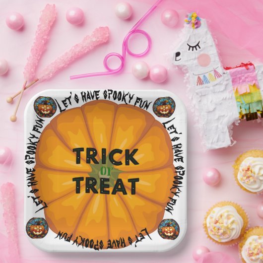 Spooky Spinne Hexe zwischen themedAccent Pillow Pappteller (Party)