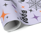 Spooky Spinne Nahtloses Wrapping Papier mit Kobweb Geschenkpapier (Rolleneckpunkt)