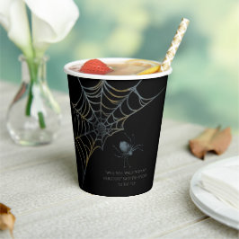 Spooky Spinne und Spider Web Halloween Pappbecher