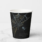 Spooky Spinne und Spider Web Halloween Pappbecher (Rückseite)